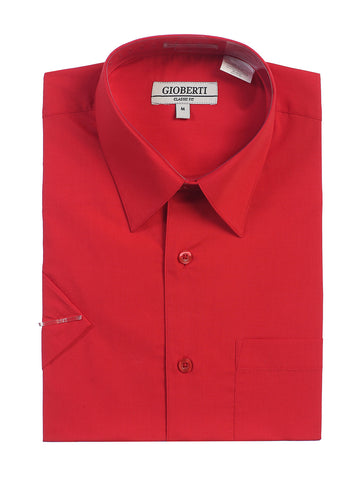 Men's Short Sleeve Shirt, Red