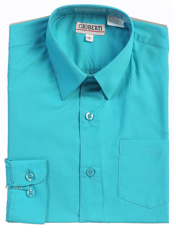 Boy's Long Sleeve Shirt, Teal