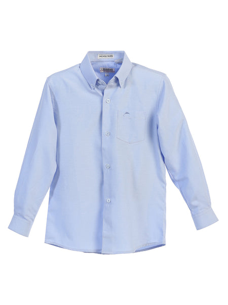 kids oxford texture dress shirt