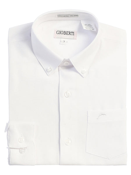 kids oxford texture dress shirt