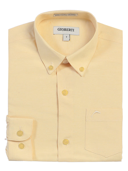 kids oxford texture dress shirt