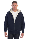 mens fleece jacket contrast hoodie, front