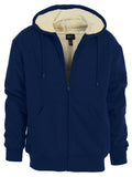 mens sherpa lined fleece hoodie jacket