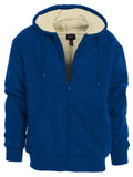 mens sherpa lined fleece hoodie jacket