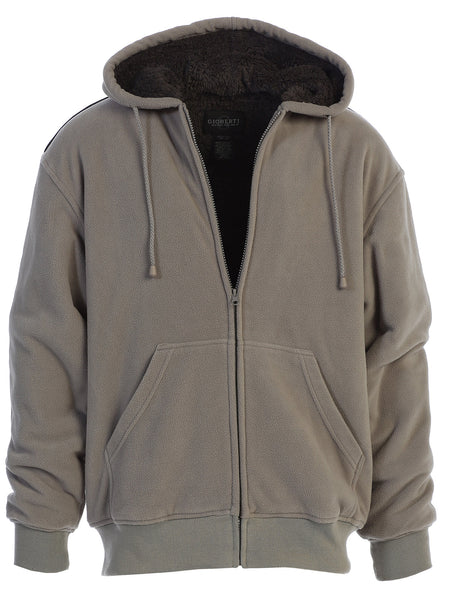 Men's Polar Fleece Hoodie W/ Sherpa Lining