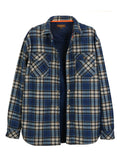 mens checkered flannel shirt jacket