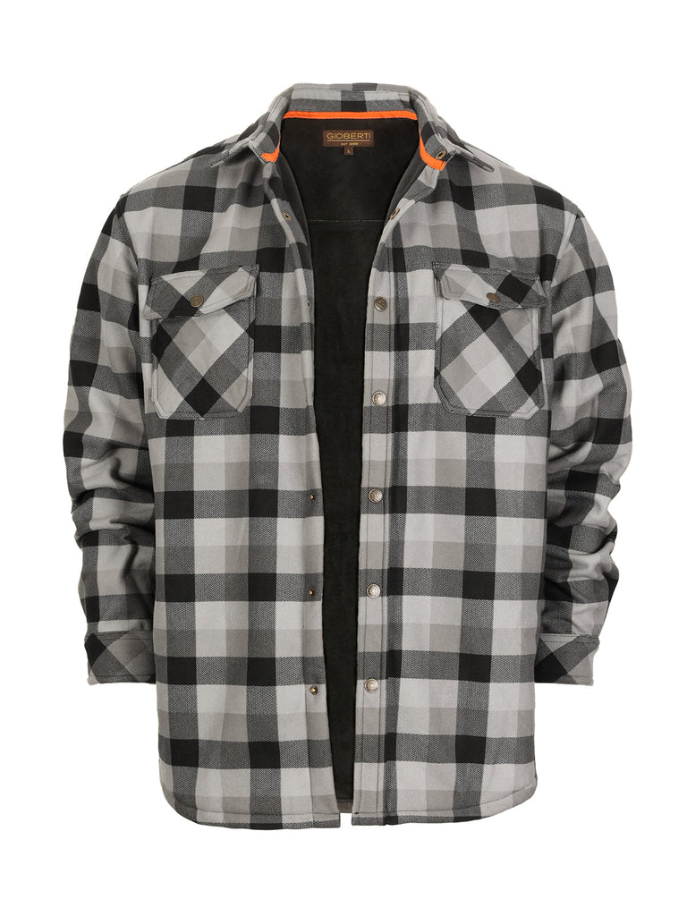 mens checkered flannel shirt jacket