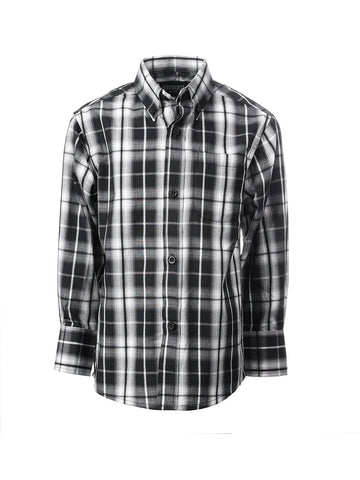 Kid's (4-7) Western Plaid Pearl Snap Shirt