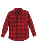 boys long sleeve plaid checked flannel