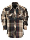 Boys Plaid Long Sleeve Pearl Snaps Shirt