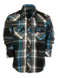 Boys Plaid Long Sleeve Pearl Snaps Shirt