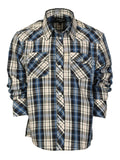 Boys Plaid Long Sleeve Pearl Snaps Shirt