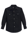 Boys Casual Western Long Sleeve Pearl Snaps Shirt