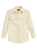 Boys Casual Western Long Sleeve Pearl Snaps Shirt