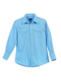 Boys Casual Western Long Sleeve Pearl Snaps Shirt