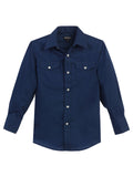 Boys Casual Western Long Sleeve Pearl Snaps Shirt