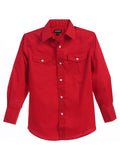 Boys Casual Western Long Sleeve Pearl Snaps Shirt