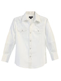 Boys Casual Western Long Sleeve Pearl Snaps Shirt