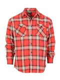 Mens Long Sleeve Flannel Plaid Checked Double Pocketed Shirt