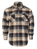 Mens Long Sleeve Flannel Plaid Checked Double Pocketed Shirt