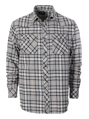 Men's Flannel Plaid Shirt w/ Snaps