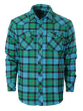 Men's Flannel Plaid Shirt w/ Snaps
