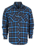 Men's Flannel Plaid Shirt w/ Snaps
