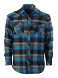 Men's Flannel Plaid Shirt w/ Snaps
