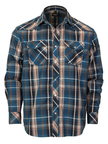 Gioberti Men's Solid Long Sleeve Western Shirt GIOBERTI Gioberti Men's Solid Long Sleeve Western Shirt GIOBERTI