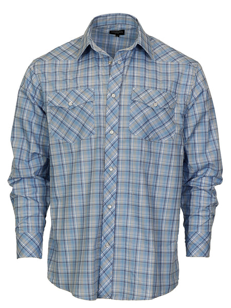 Mr.Stream Men's Checked Flannel Shirt Long Sleeve Western Cowboy