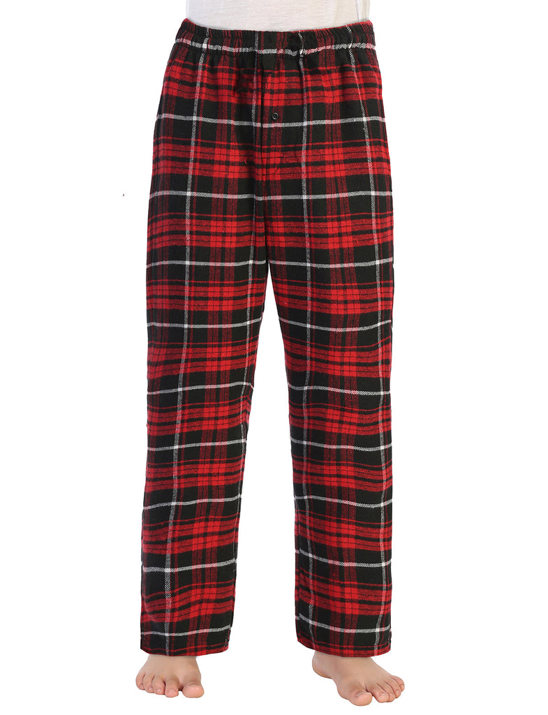 Boys Plaid Pajamas Elastic Waist Pants