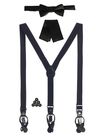 Boy's Convertible Suspenders Set