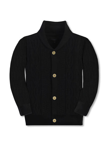 Boy's Button Collar Sweater