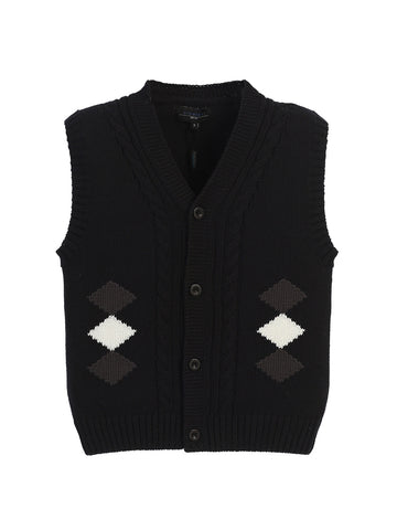 Boy's Knitted Cardigan Vest