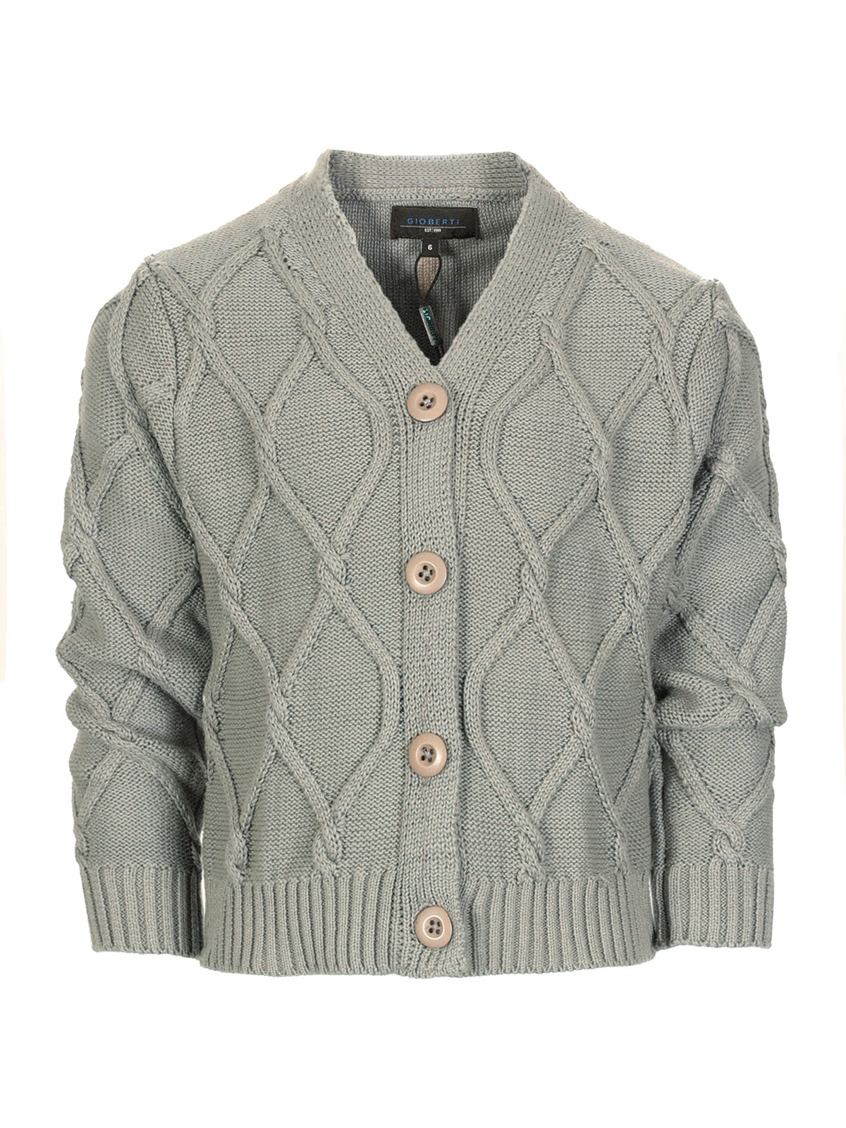Gioberti Kids and Boys 100% Cotton Knitted V-Neck Button Up