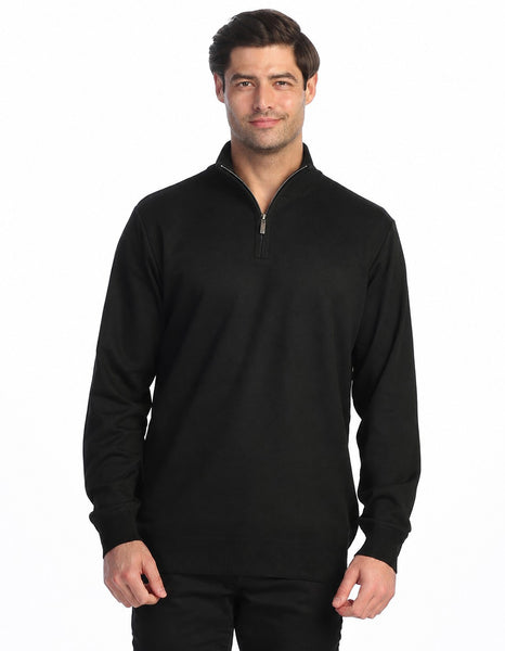 Mens Knitted Quarter Zip Sweater