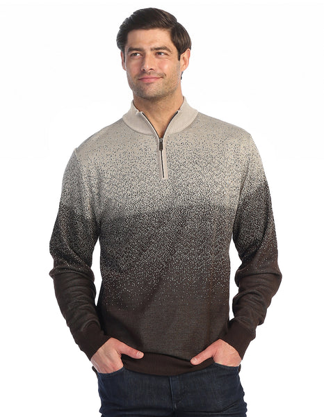 Mens Knitted Quarter Zip Sweater