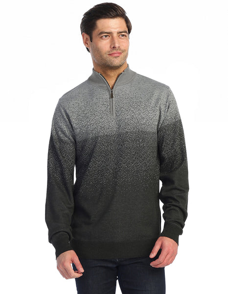 Mens Knitted Quarter Zip Sweater