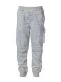 Boys Athletic Track Pants With Ribbed Cuff