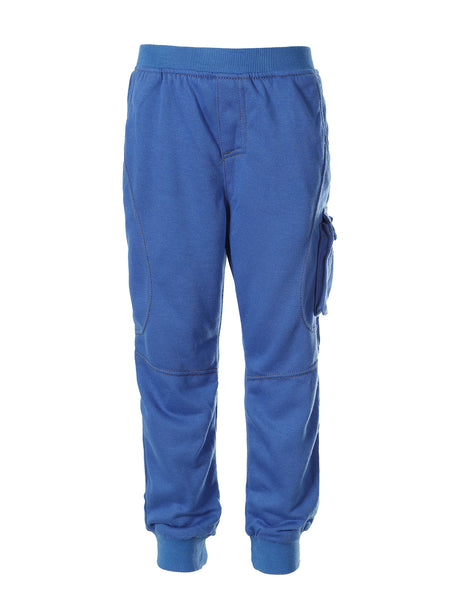 Boys Athletic Track Pants With Ribbed Cuff