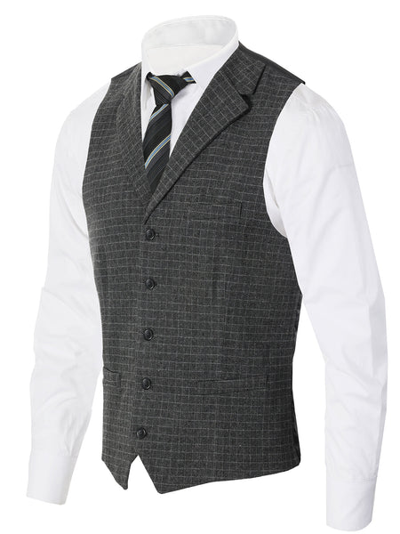 Mens Button Formal Suit Vest