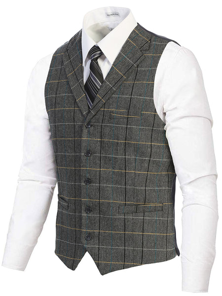 Mens Button Formal Suit Vest