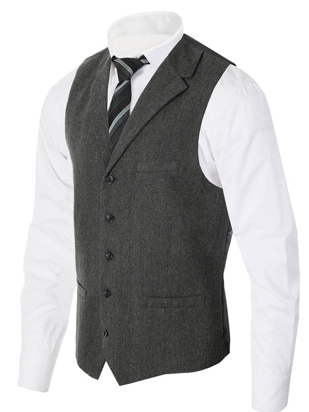 Mens Button Formal Suit Vest