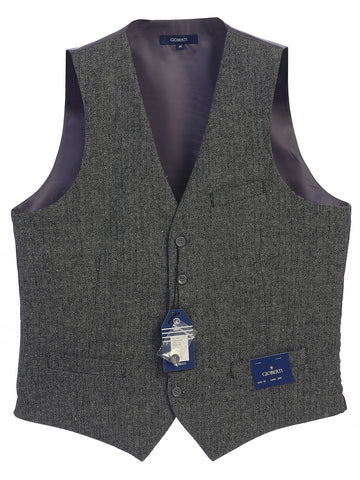 Men's 5 Button Formal Tweed Suit Vest