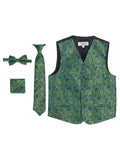 Boy's formal paisley vest set