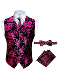 Men's 4 pc Metallic Vest Set