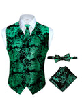 Men's 4 pc Metallic Vest Set