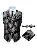 Men's 4 pc Metallic Vest Set