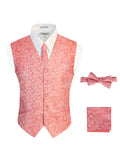 Men's 4 pc Paisley Vest Set