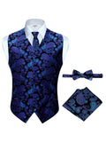 Men's 4 pc Metallic Vest Set